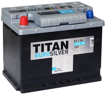Аккумулятор Tubor TITAN Euro Silver L2 [242x175x190 мм], 61А-ч, 600А, 0 (обратная), 12В